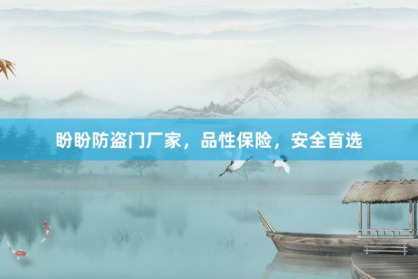盼盼防盗门厂家，品性保险，安全首选